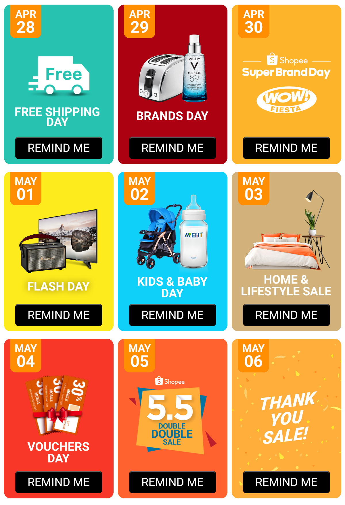 Shopee 5.5 Double Double Sale + Kids and Baby Day Voucher Inside!